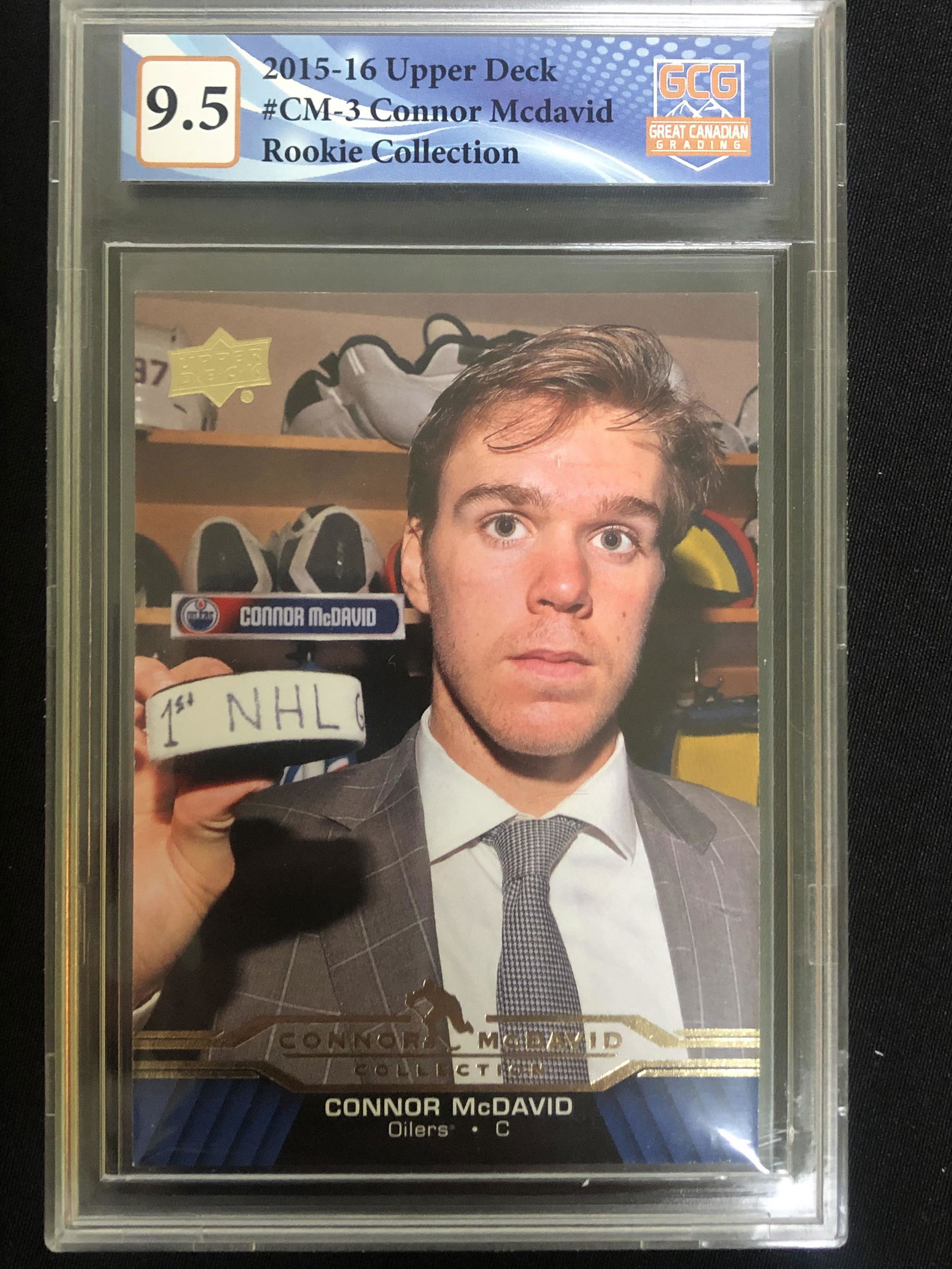 2015-16 UPPER DECK NO.CM-3 CONNOR MCDAVID ROOKIE COLLECTION (GCG 9.5) (1 of 1)