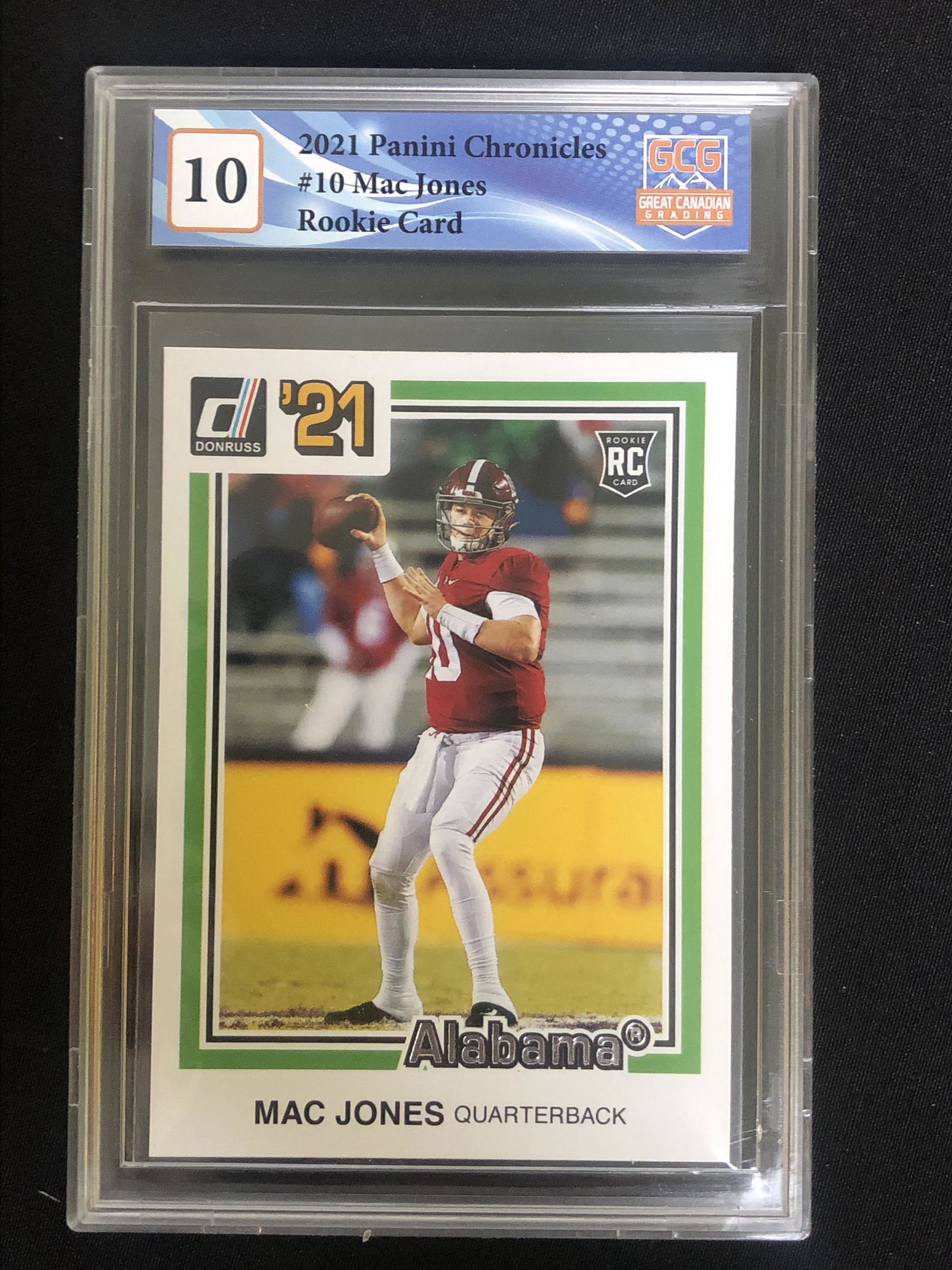2021 PANINI CHRONICLES NO.10 MAC JONES RC (GCG 10) (1 of 1)
