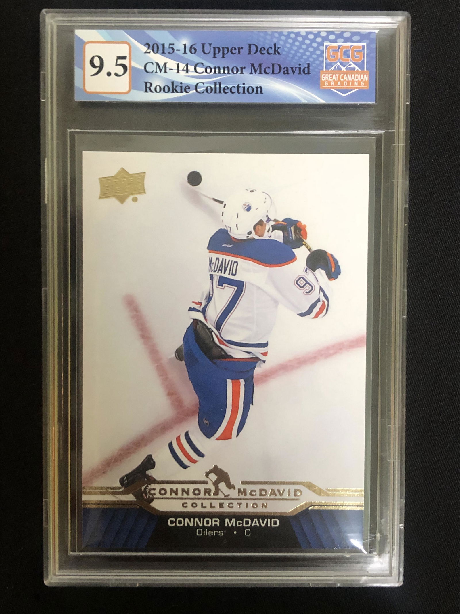 2015-16 UPPER DECK NO.CM-14 CONNOR MCDAVID ROOKIE COLLECTION (GCG 9.5) (1 of 1)