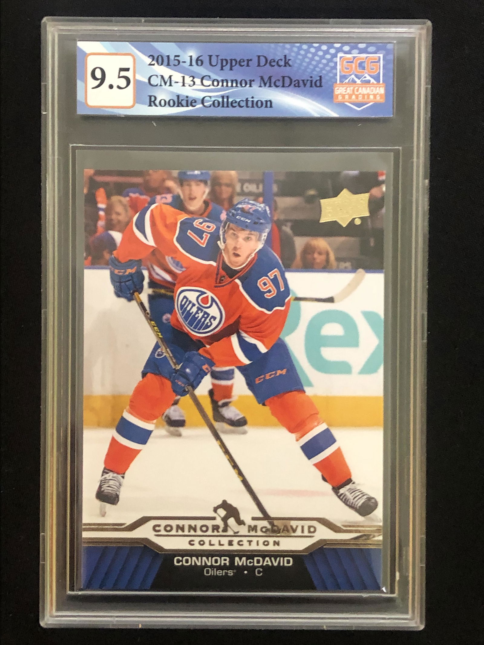 2015-16 UPPER DECK NO.CM-13 CONNOR MCDAVID ROOKIE COLLECTION (GCG 9.5) (1 of 1)
