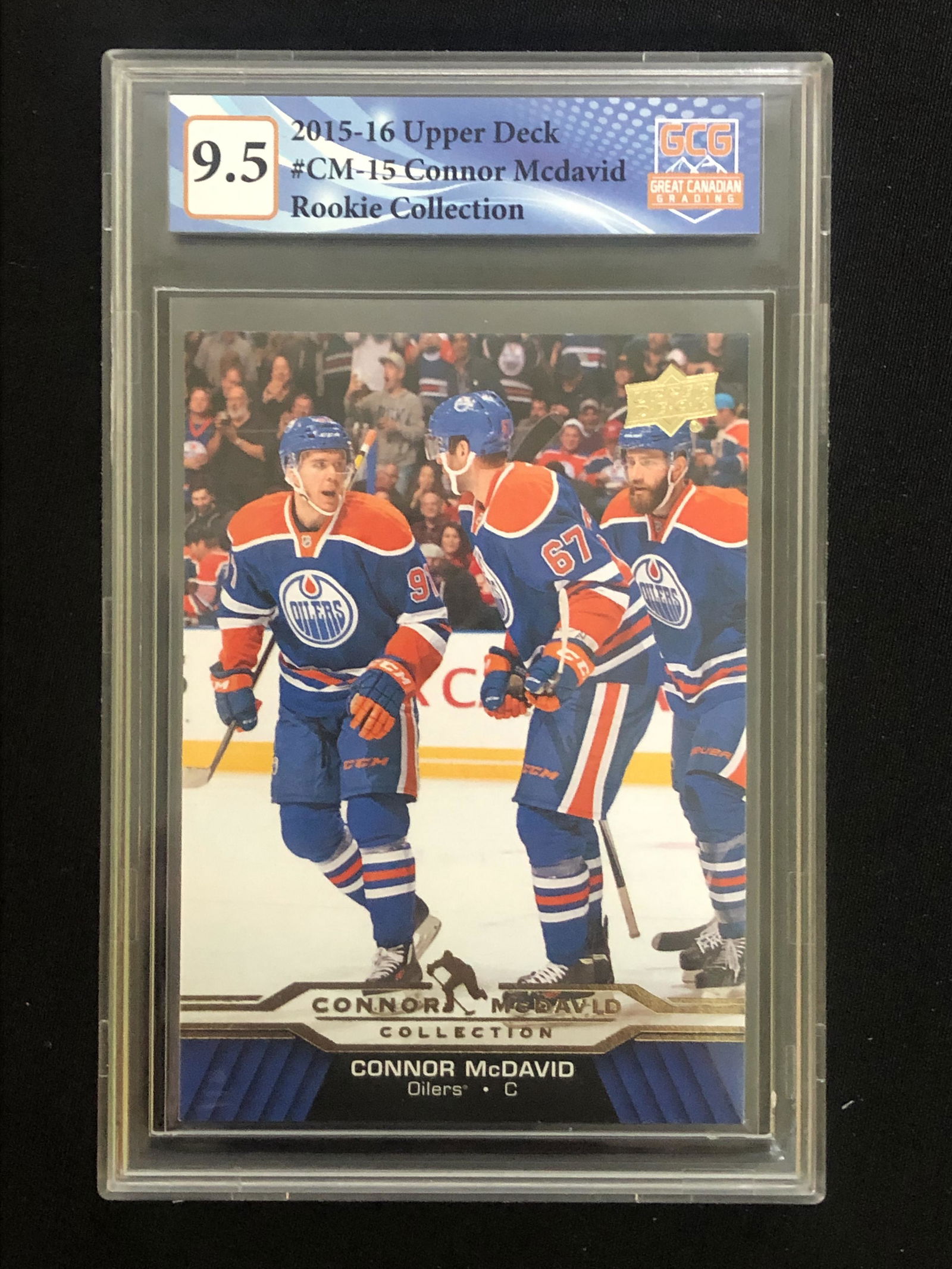 2015-16 UPPER DECK NO.CM-15 CONNOR MCDAVID ROOKIE COLLECTION (GCG 9.5) (1 of 1)