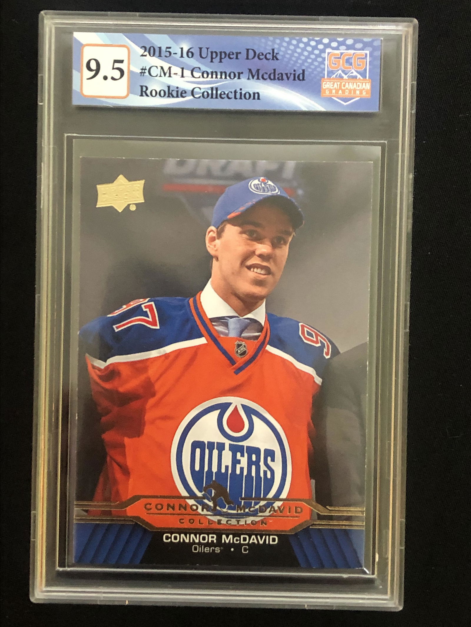 2015-16 UPPER DECK NO.CM-1 CONNOR MCDAVID ROOKIE COLLECTION (GCG 9.5) (1 of 1)