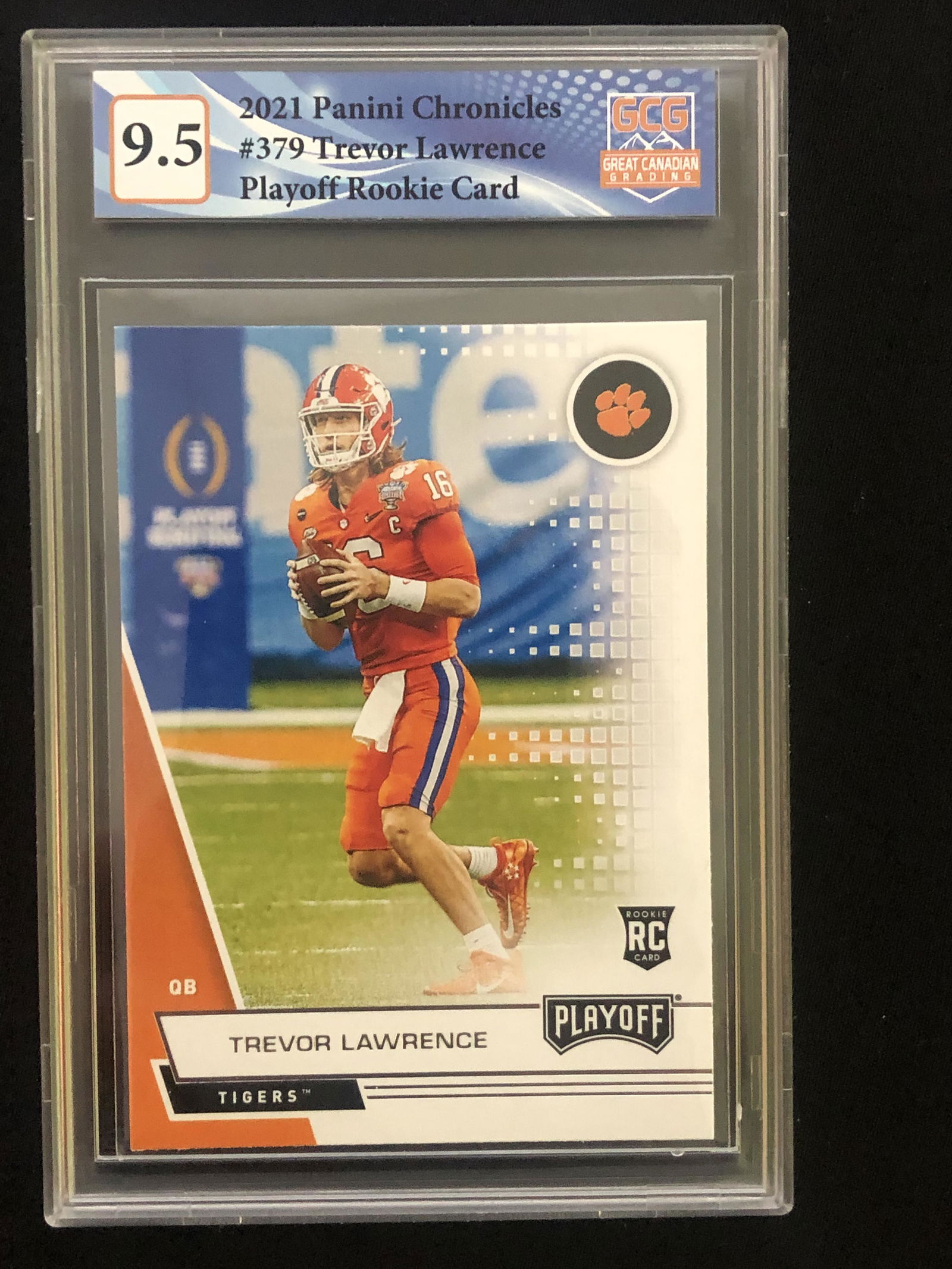 2021 PANINI CHRONICLES NO.379 TREVOR LAWRENCE PLAYOFF RC (GCG 9.5) (1 of 1)