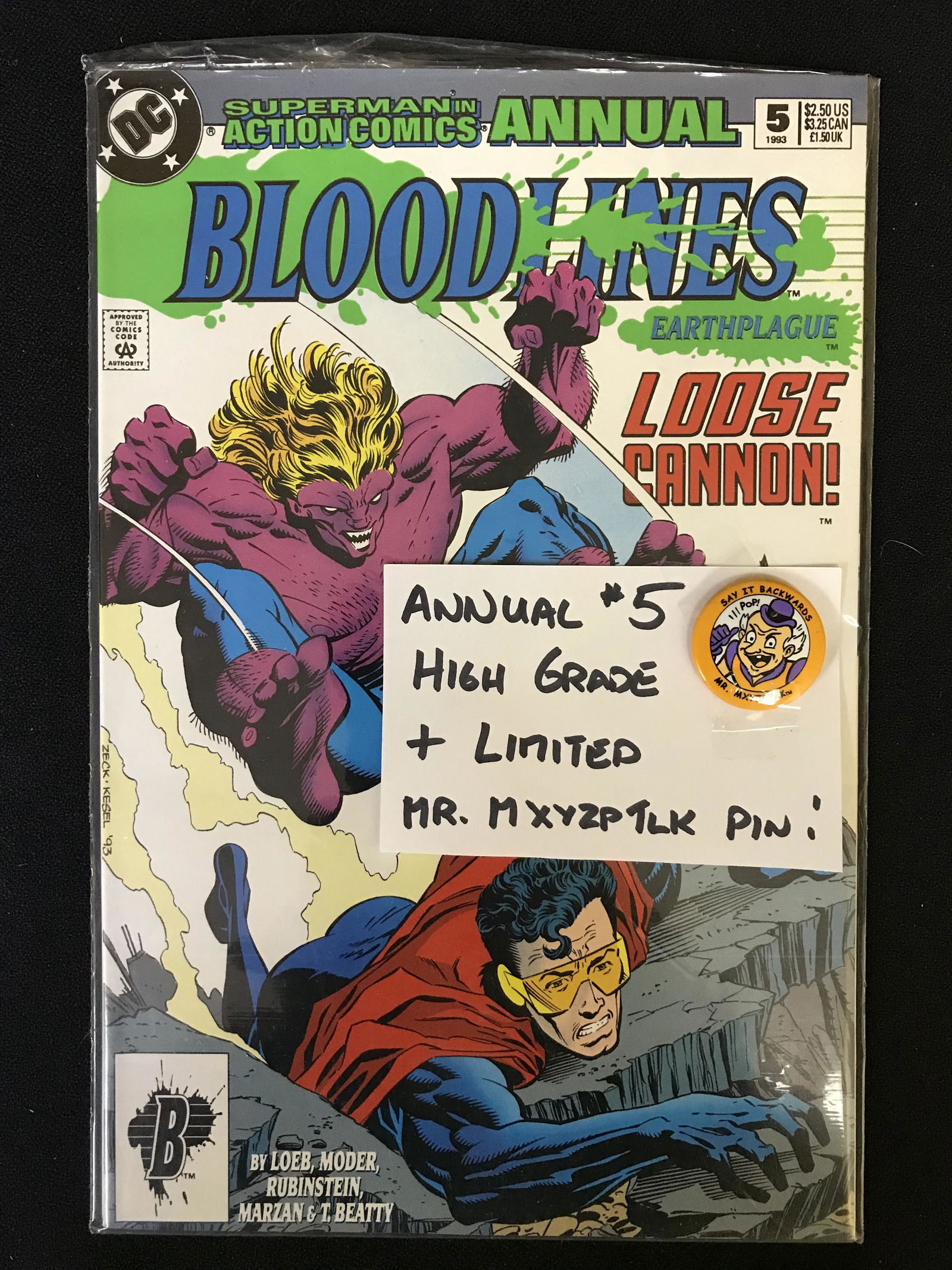BLOODLINES NO.5 (DC COMICS) Plus Mr.MXYZPTLK Pin! (1 of 1)