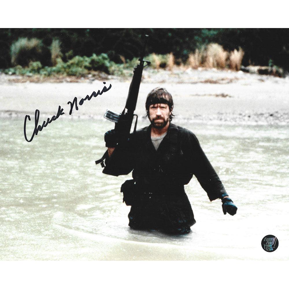 CHUCK NORRIS SIGNED "MISSING IN ACTION" 8x10 PHOTO (FROZEN POND COA) (1 of 1)