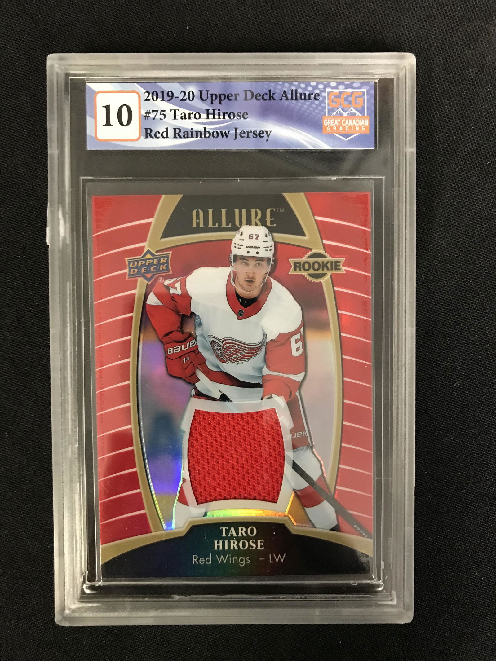 2019-20 UPPER DECK ALLURE #75 TARO HIROSE RED RAINBOW JERSEY (GCG 10) (1 of 2)