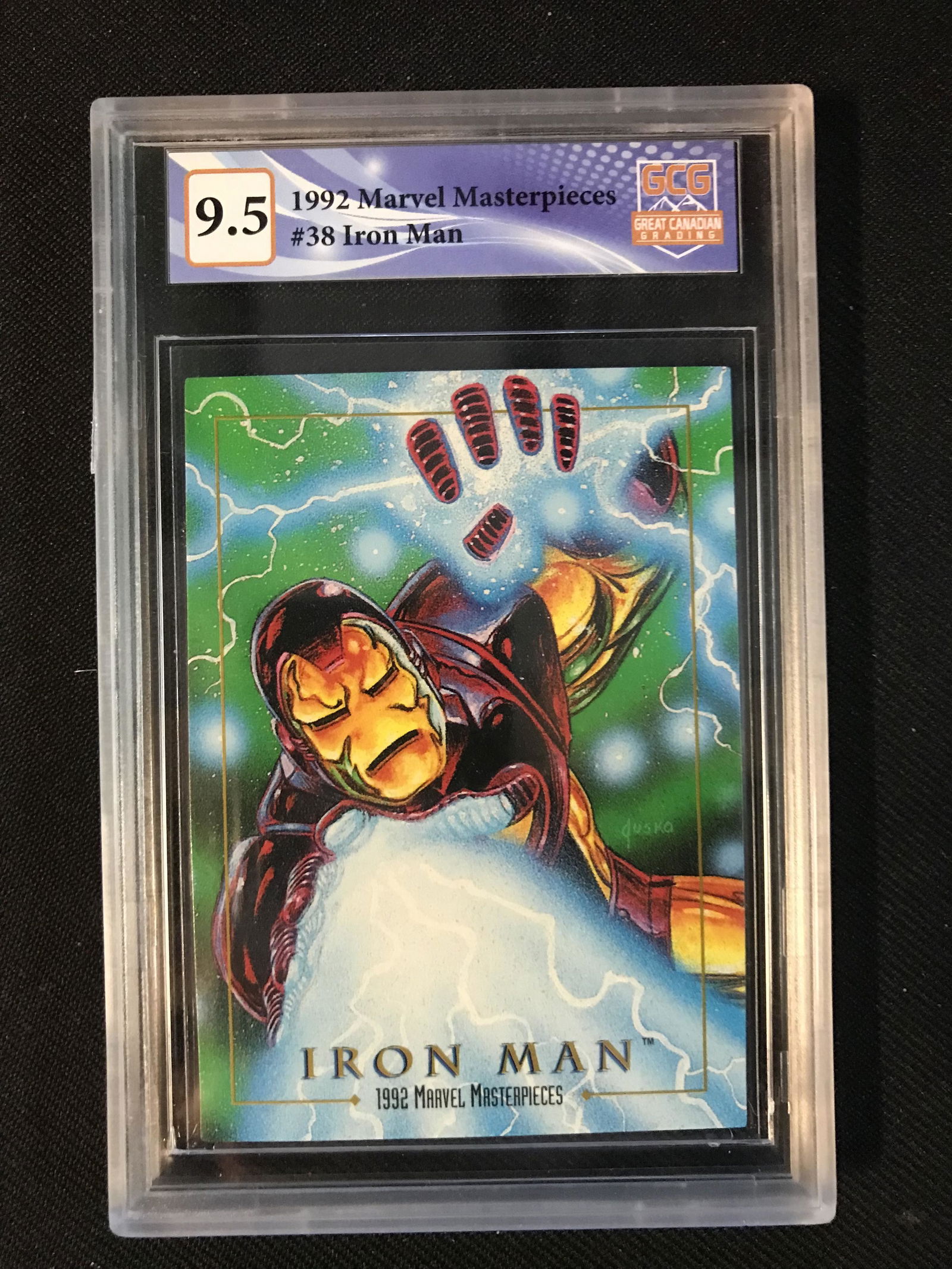 1992 MARVEL MASTERPIECES NO.38 IRON MAN (GCG 9.5) (1 of 1)