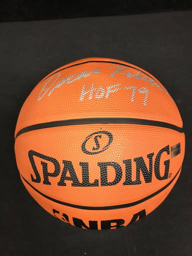 Oscar Robertson Signed Spalding Basketball (authentication Direct Coa