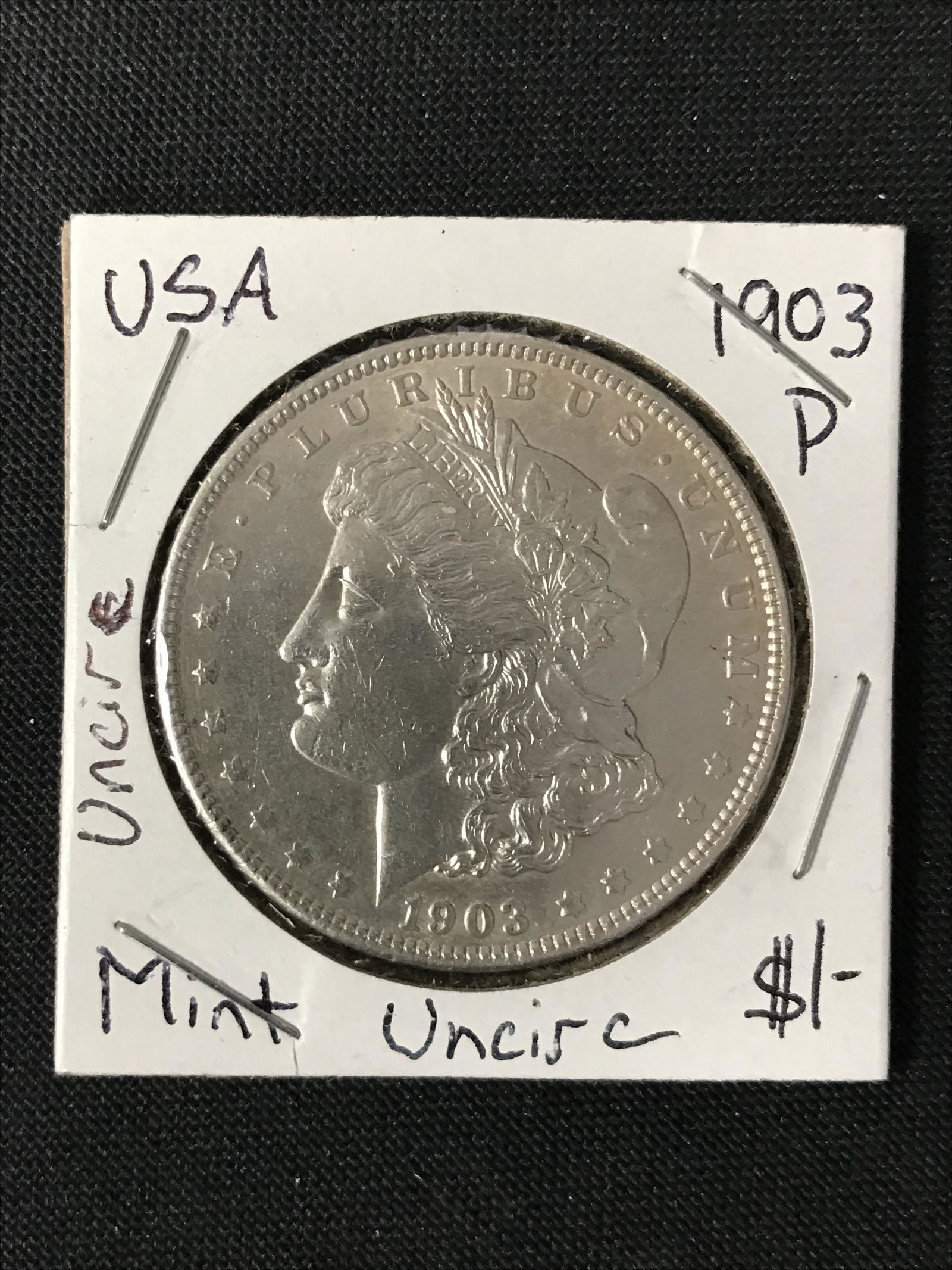 1903  US MORGAN SILVER DOLLAR PHILADELPHIA MINT UNCIRCULATED (1 of 1)