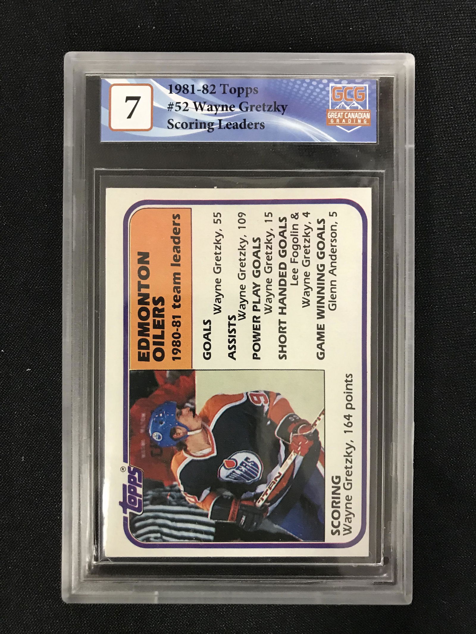 1981-82 TOPPS NO.52 WAYNE GRETZKY SCORING LEADERS (GCG 7) (1 of 2)