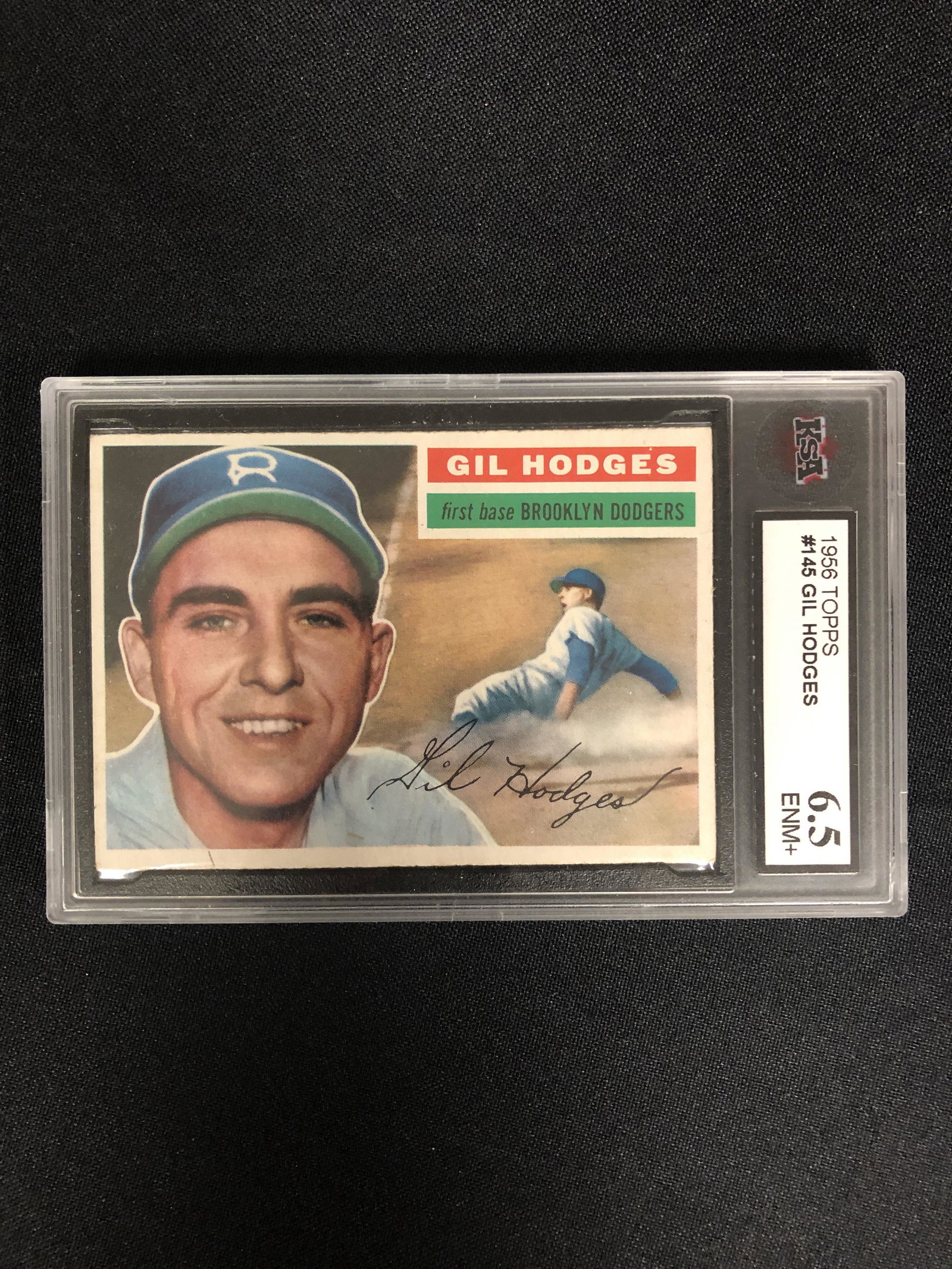1956 TOPPS #145 GIL HODGES (KSA 6.5 ENM+): 1956 TOPPS #145 GIL HODGES (KSA 6.5 ENM+)