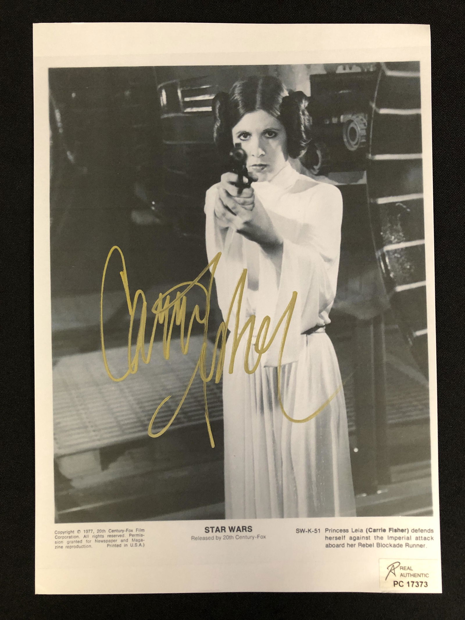 CARRY FISHER SIGNED STAR WARS 8 X 10 (RA COA) (1 of 3)