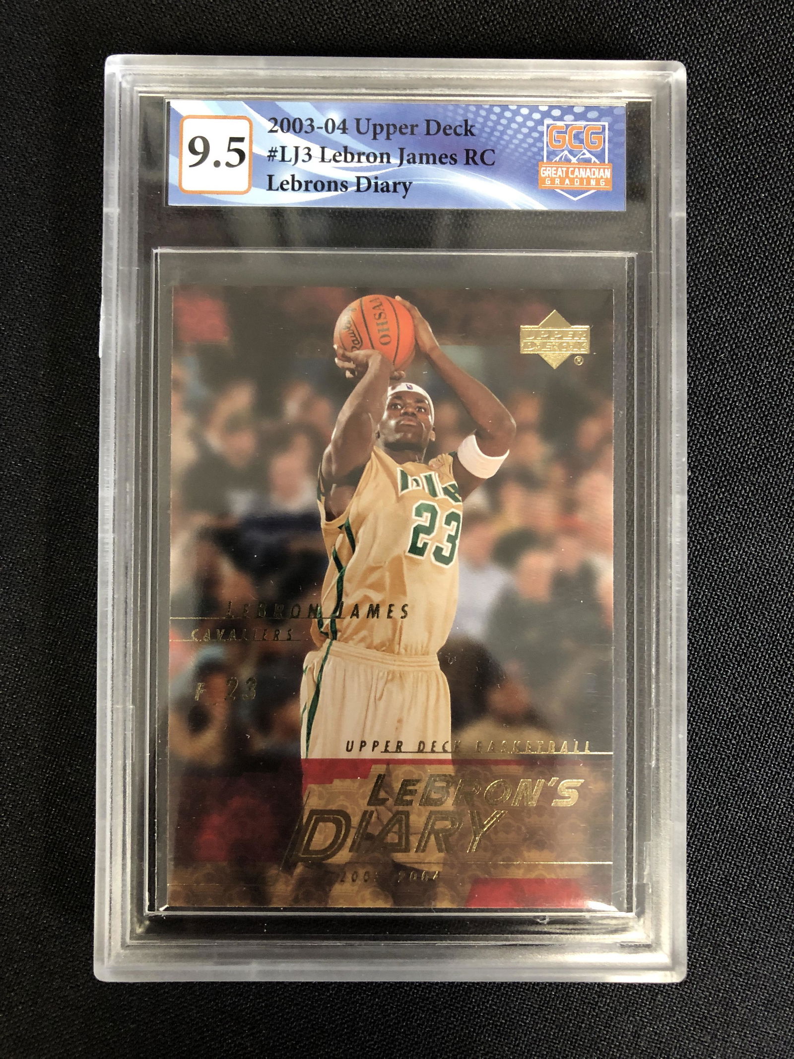 2003-04 UPPER DECK LEBRON JAMES ROOKIE CARD (GCG 9.5) (1 of 1)