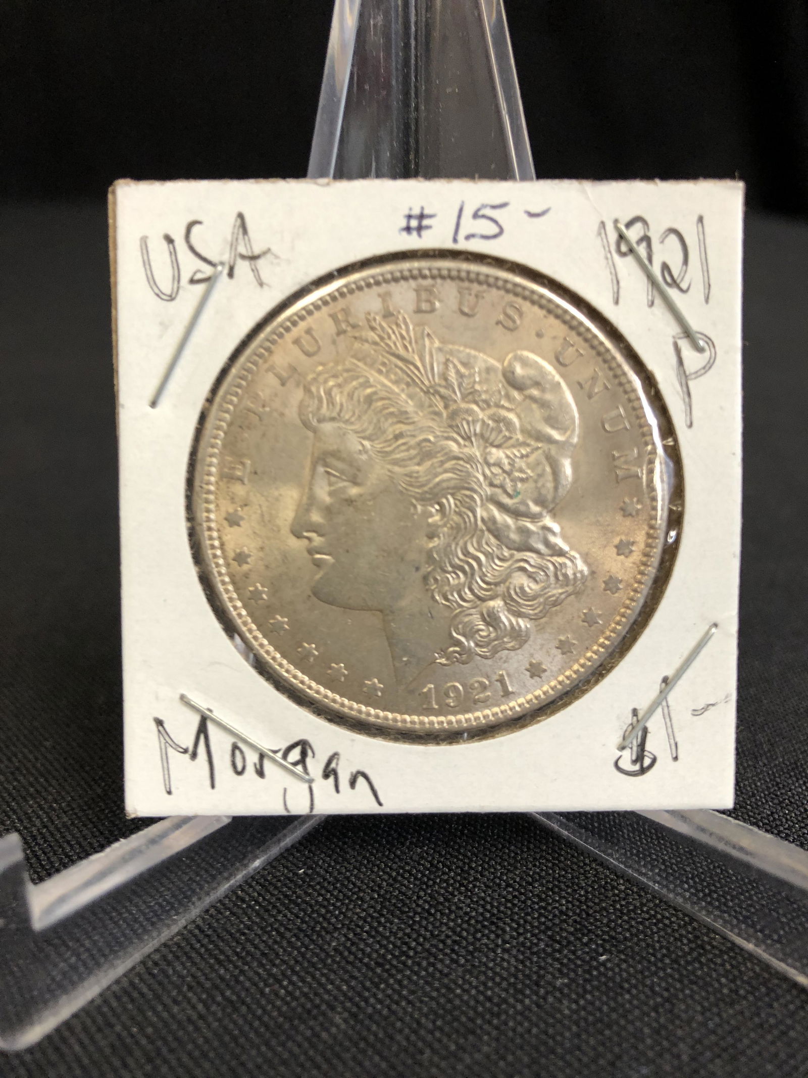 1921 USA MORGAN SILVER DOLLAR (PHILADELPHIA MINTED) (1 of 1)