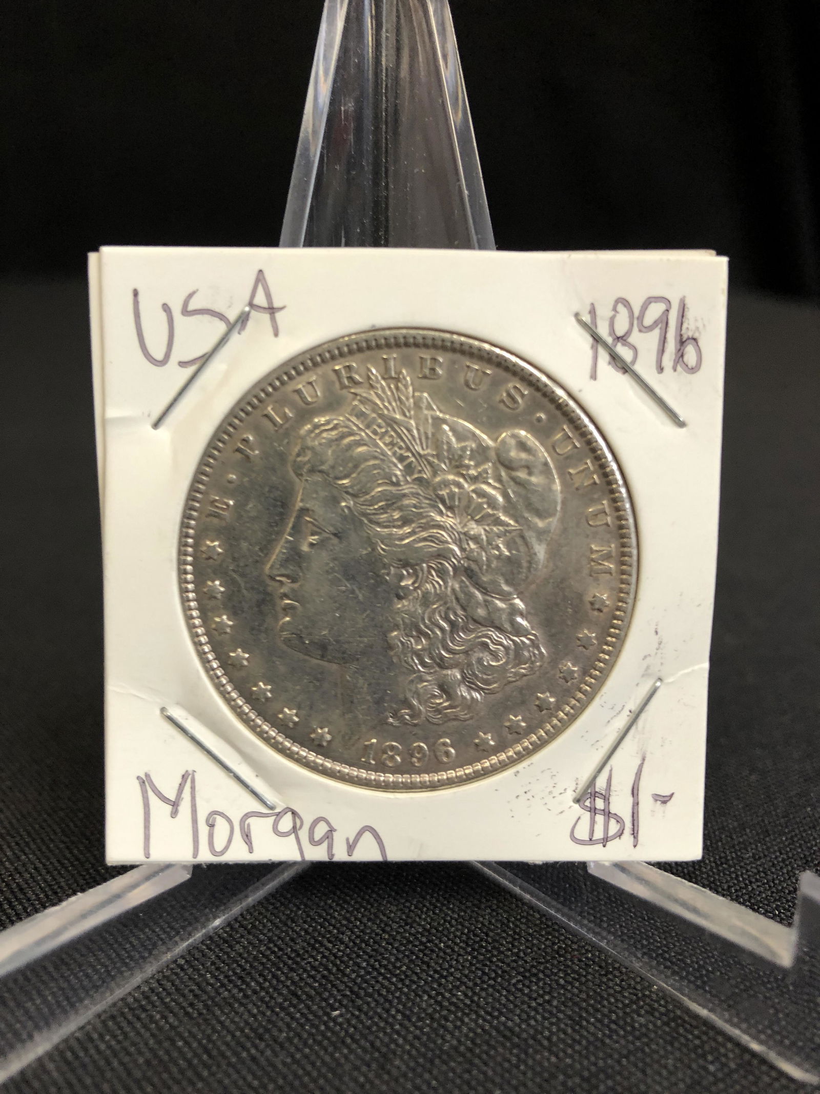1896 USA MORGAN SILVER DOLLAR: 1896 USA MORGAN SILVER DOLLAR