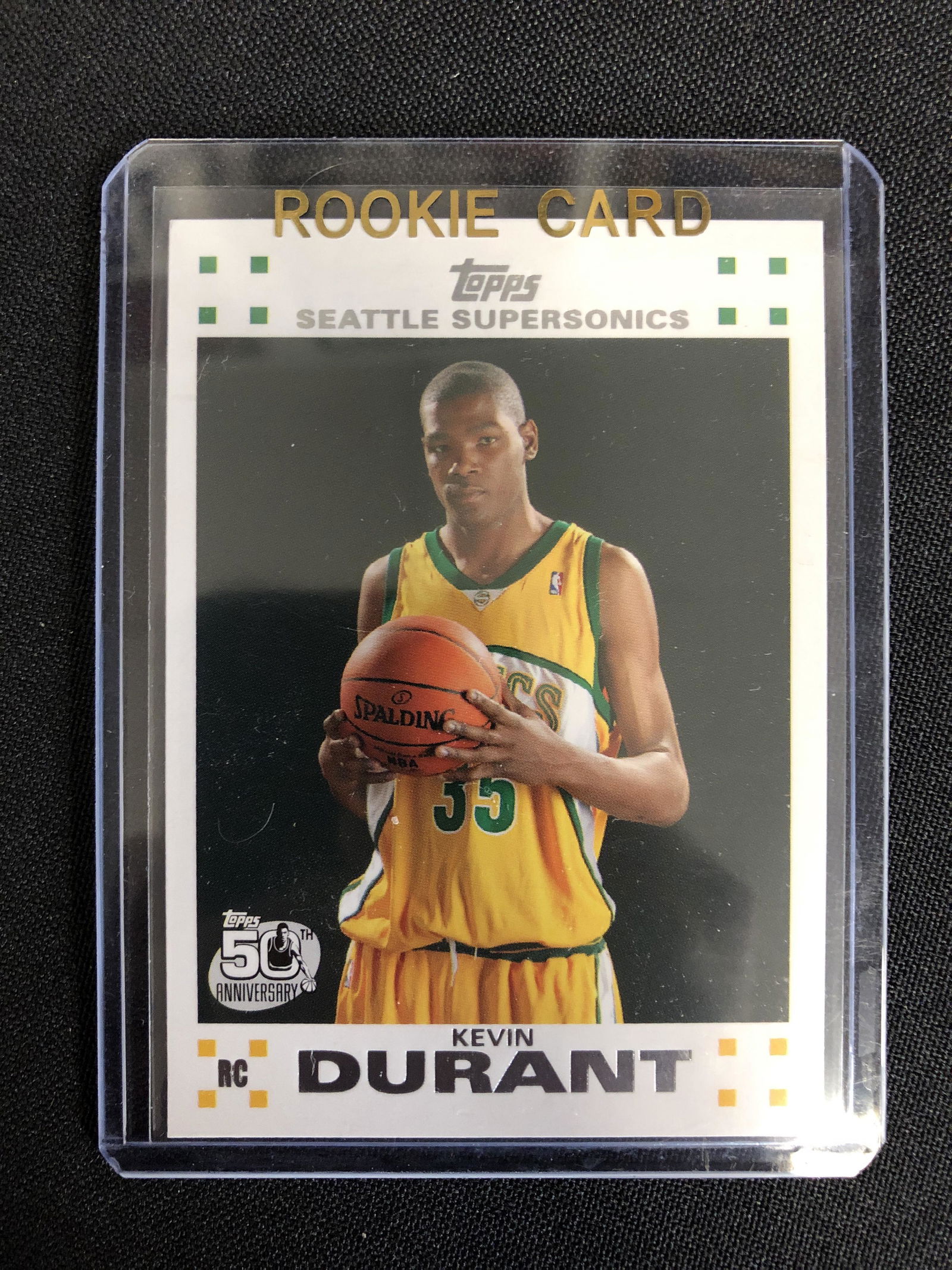 Kevin Durant 2007-08 Topps Rookie Card #2 of 14 Seattle Supersonics (1 of 2)