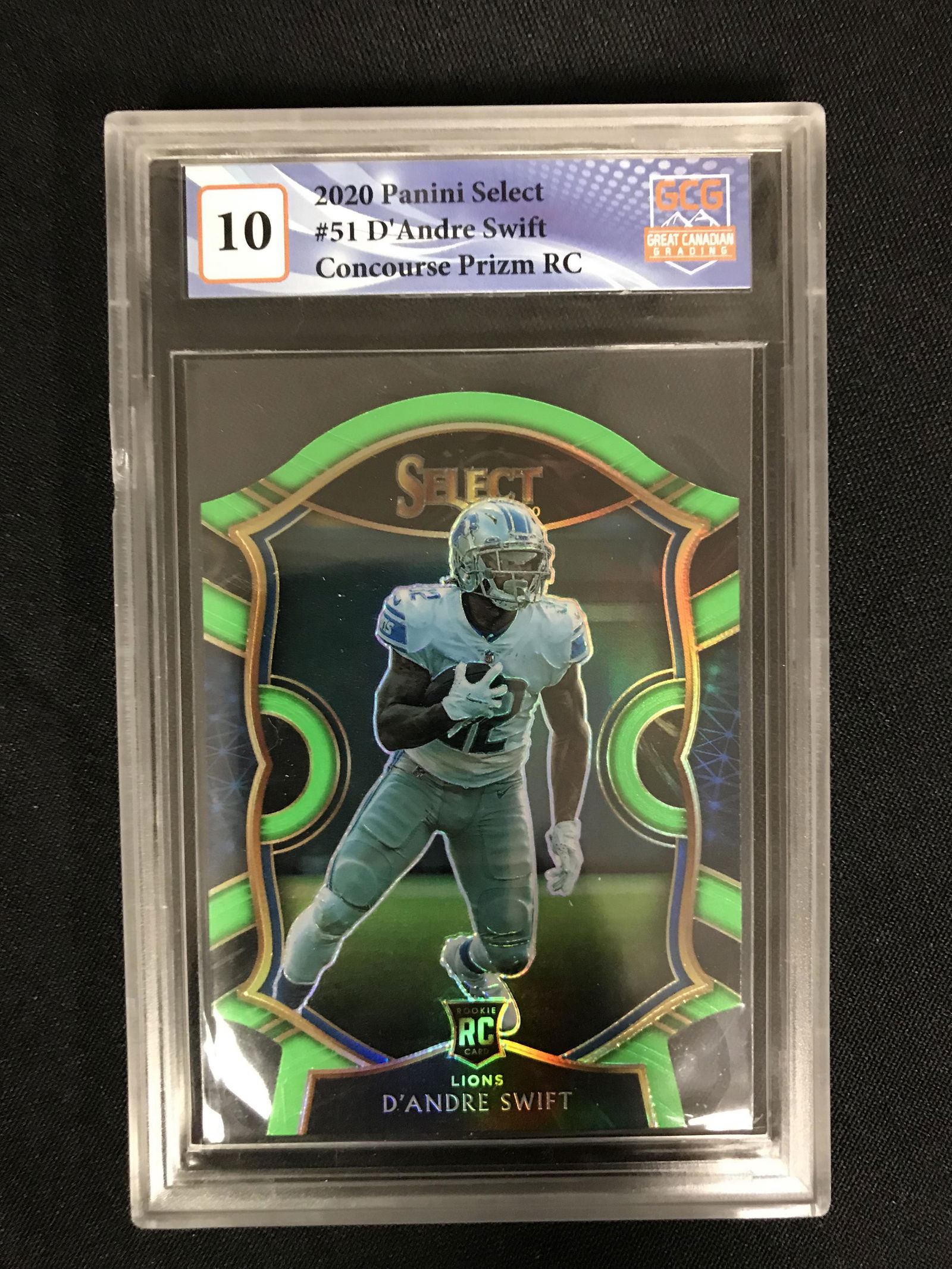 2020 PANINI SELECT NO.51 D'ANDRE SWIFT CONCOURSE PRIZM RC (GCG 10) (1 of 2)