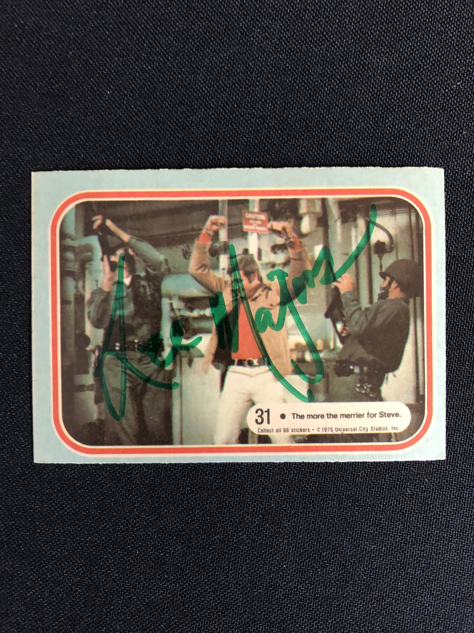 LEE MAJORS SIGNED THE SIX MILLION DOLLAR MAN 1976 TRADING CARD (RA COA) (1 of 3)