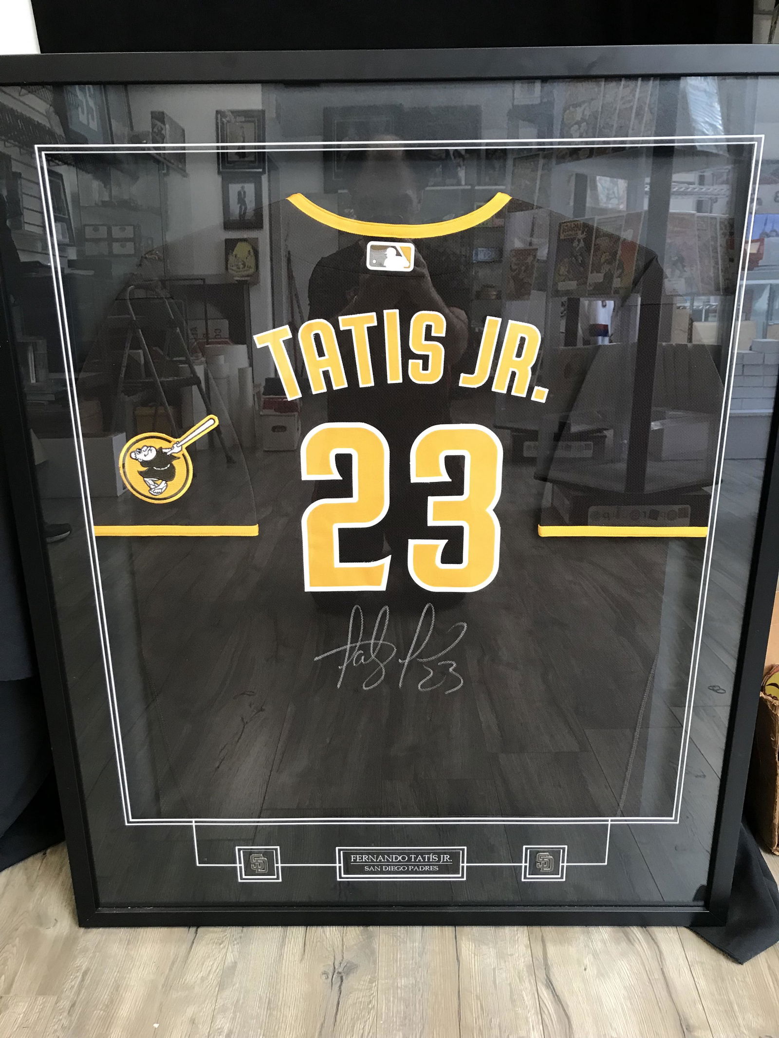 FERNANDO TATIS JR. SIGNED AND CUSTOM FRAMED PADRES JERSEY (BECKETT COA) (1 of 3)