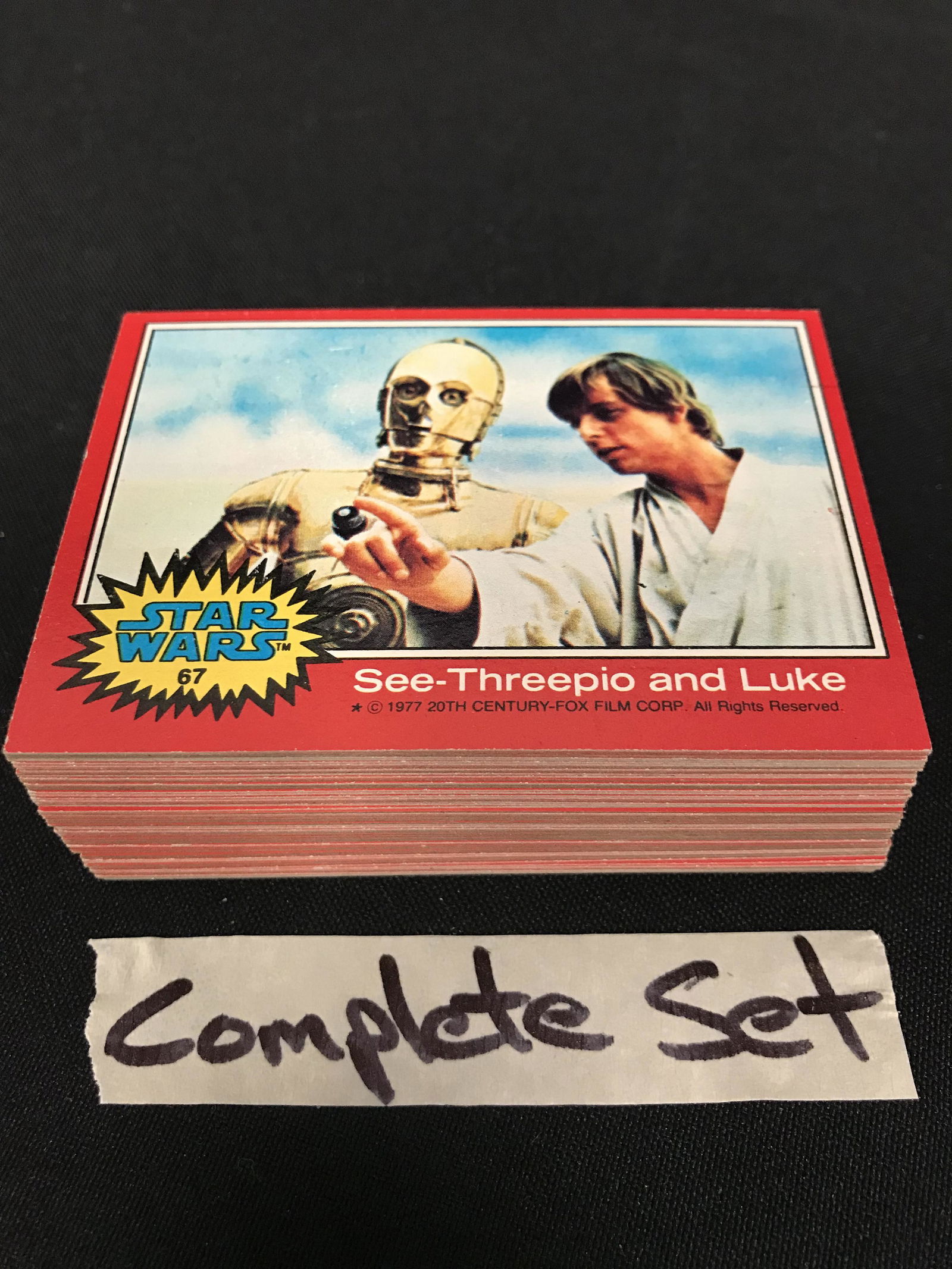 VINTAGE NON SPORTS STAR WARS COMPLETE SET (1 of 2)