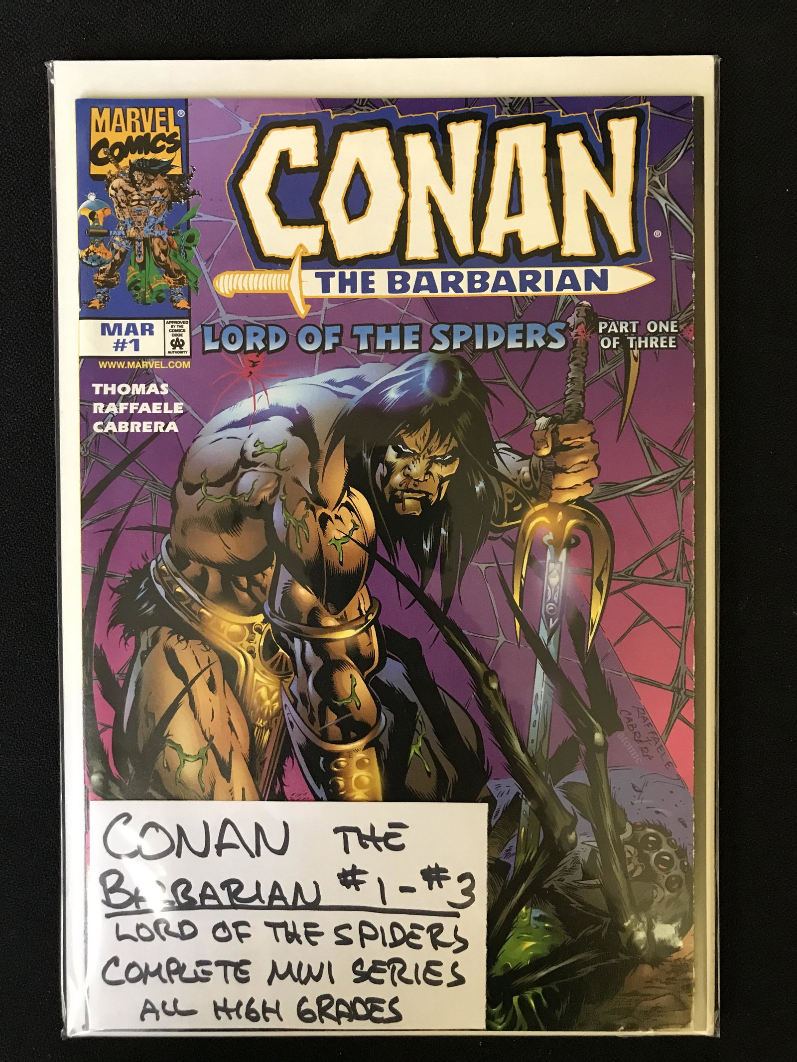 CONAN THE BARBARIAN NO.1-3 (MARVEL COMICS) Complete Mini Series! (1 of 1)