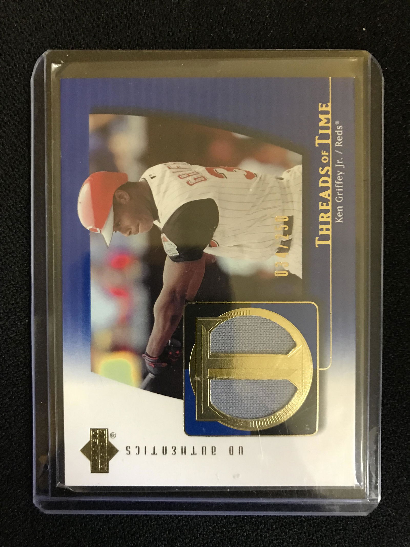2003 Upper Deck Authentics Threads of Time Ken Griffey Jr. Baseball Card #TT-KG (1 of 2)