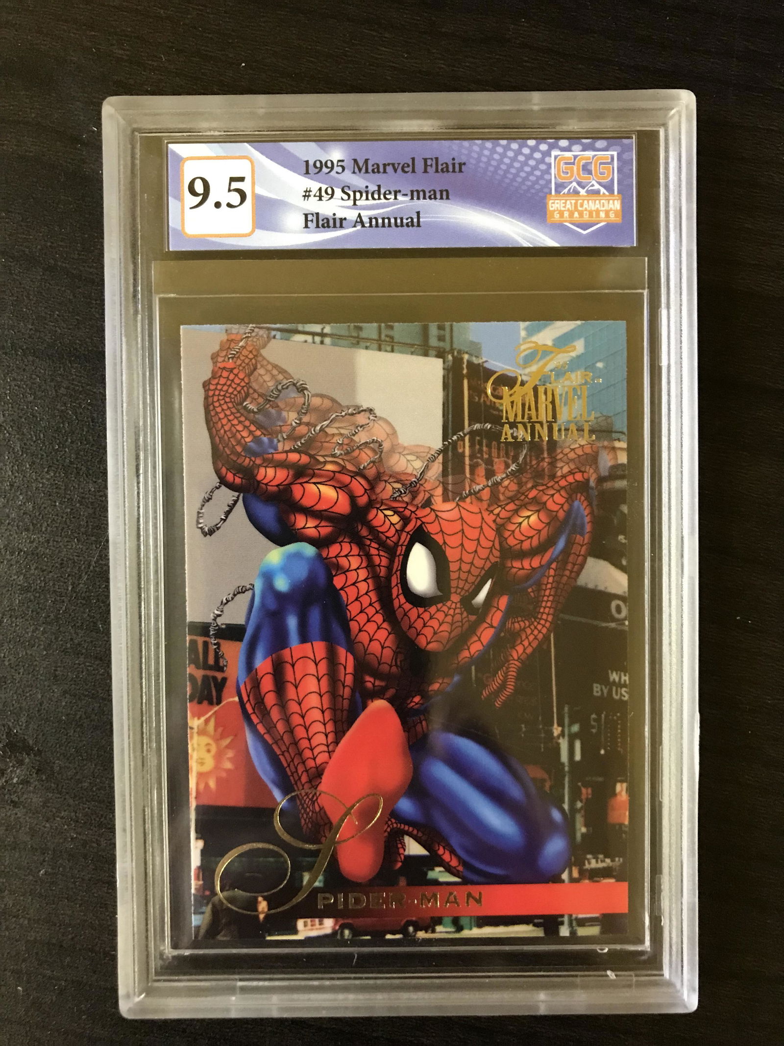 1995 MARVEL FLAIR NO.49 SPIDER-MAN FLAIR ANNUAL (GCG 9.5) (1 of 1)