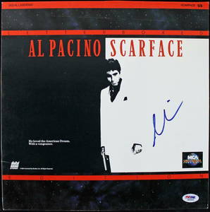 AL PACINO SIGNED SCARFACE VINYL RECORD COVER (PSA COA )