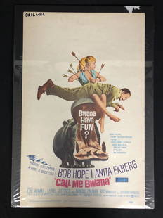 ORIGINAL CALL ME BWANA MOVIE POSTER STARRING BOB HOPE: ORIGINAL CALL ME BWANA MOVIE POSTER STARRING BOB HOPE