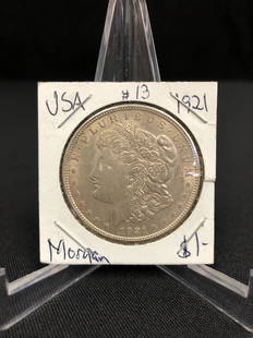 1921 US MORGAN SILVER DOLLAR: 1921 US MORGAN SILVER DOLLAR