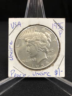 1935 US PEACE SILVER DOLLAR UNCIRCULATED (PHILADELPHIA MINT): 1935 US PEACE SILVER DOLLAR UNCIRCULATED (PHILADELPHIA MINT)