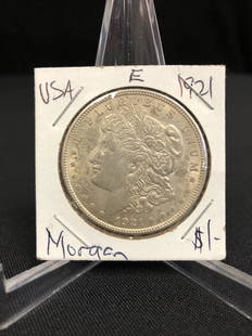 1921 US MORGAN SILVER DOLLAR: 1921 US MORGAN SILVER DOLLAR