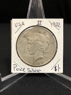 1922 US PEACE SILVER DOLLAR: 1922 US PEACE SILVER DOLLAR