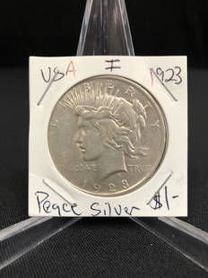 1923 US PEACE SILVER DOLLAR: 1923 US PEACE SILVER DOLLAR