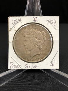 1923 US PEACE SILVER DOLLAR: 1923 US PEACE SILVER DOLLAR