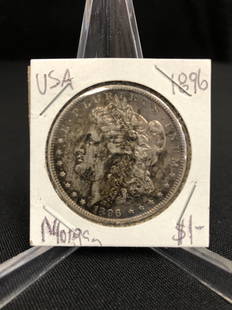 1896 US MORGAN SILVER DOLLAR: 1896 US MORGAN SILVER DOLLAR