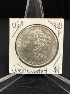 1900 US MORGAN SILVER DOLLAR UNCIRCULATED (PHILADELPHIA MINT ): 1900 US MORGAN SILVER DOLLAR UNCIRCULATED (PHILADELPHIA MINT )