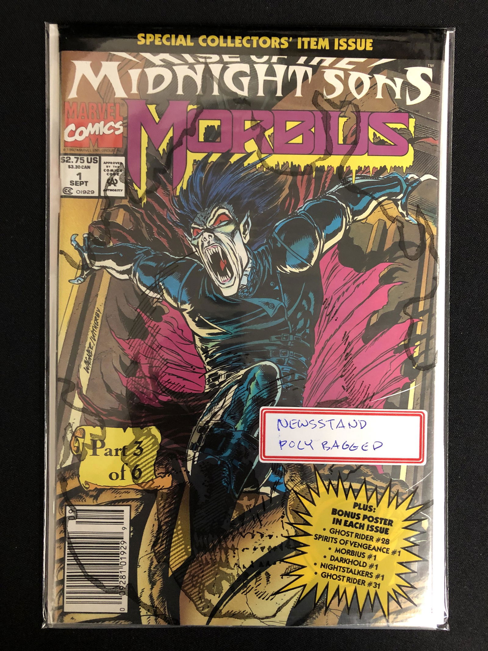 MARVEL COMICS MORBIUS NO.1 (NEWSTAND POLYBAGGED) (1 of 1)
