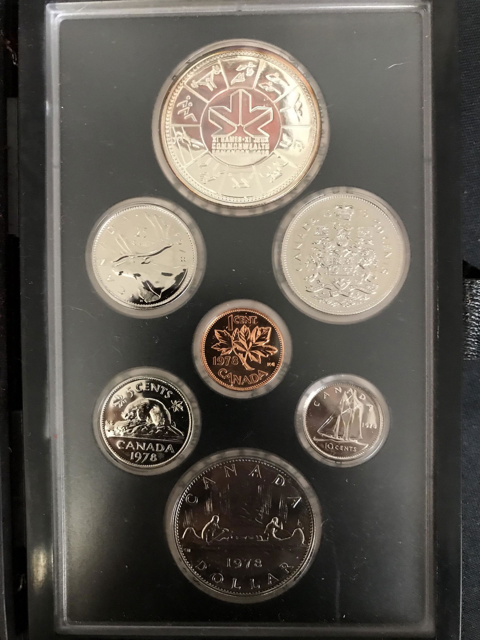 1978 Canada 7 Coin Silver Dollar PROOF Set (1 of 2)