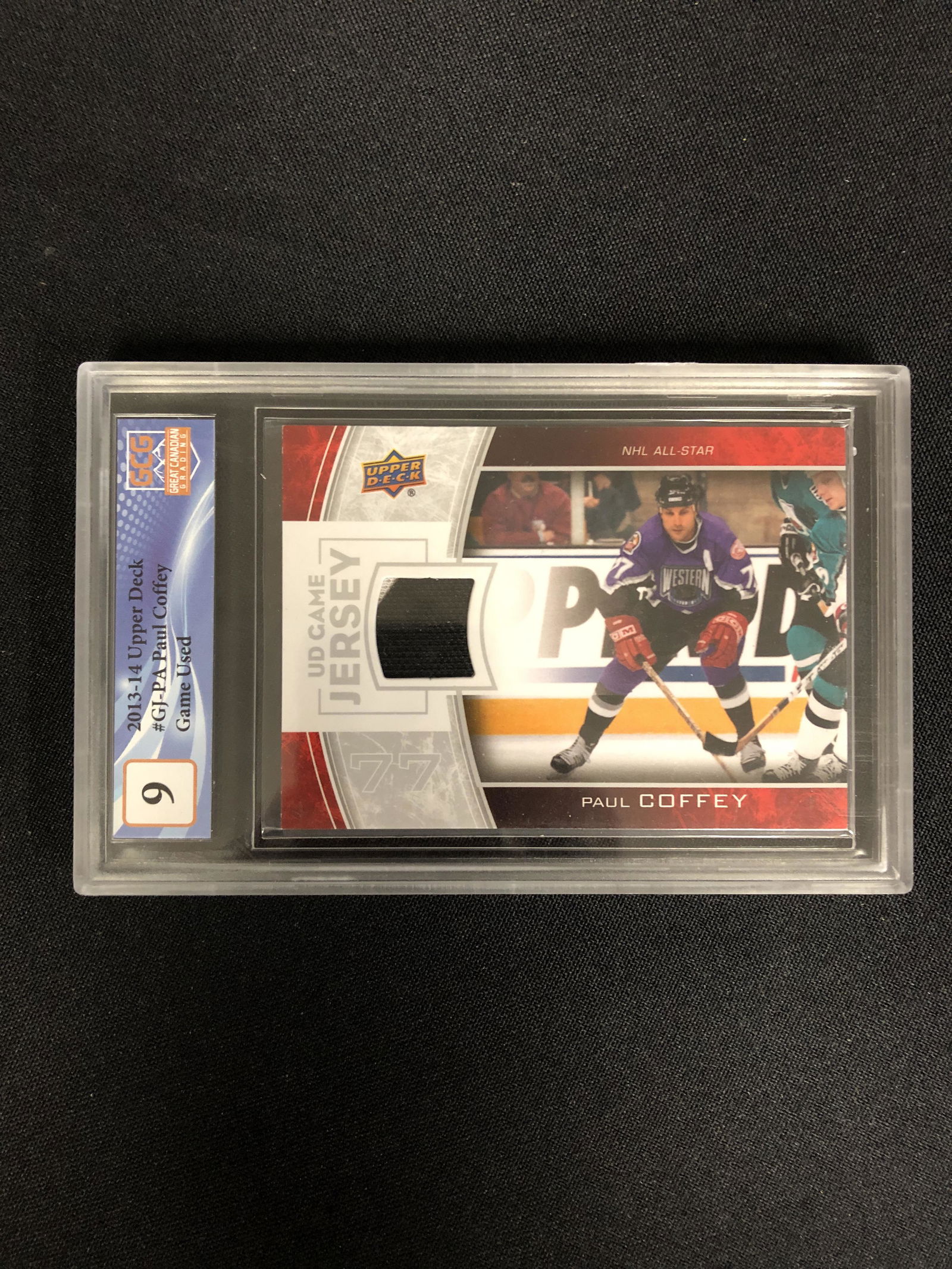 2013-14 UPPER DECK NO.GJ-PA PAUL COFFEY GAME USED (GCG 9) (1 of 1)