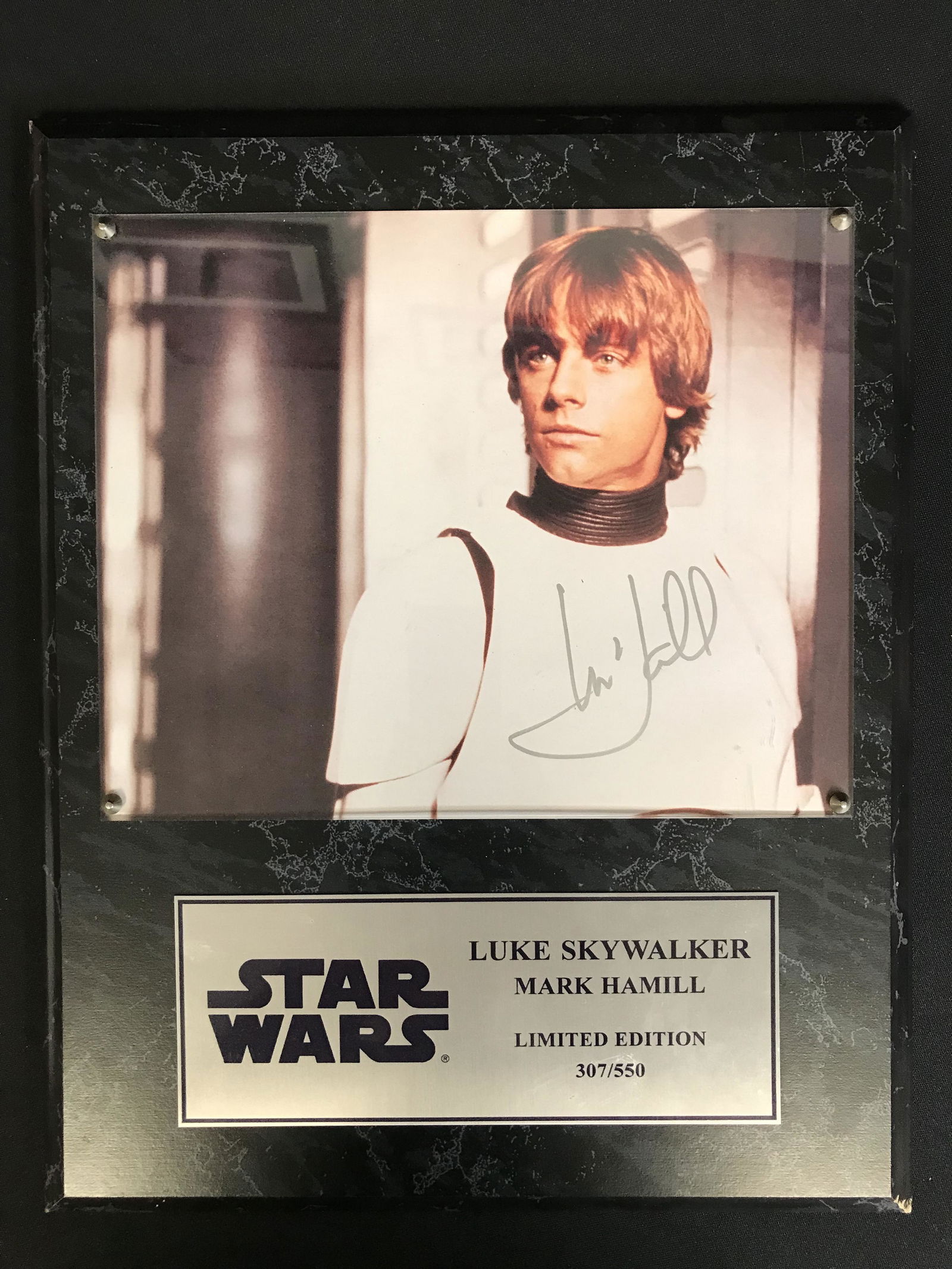 LIMITED EDITION MARK HAMILL SIGNED STAR WARS LUKE SKYWALKER PHOTO DISPLAY (307/550) (1 of 2)