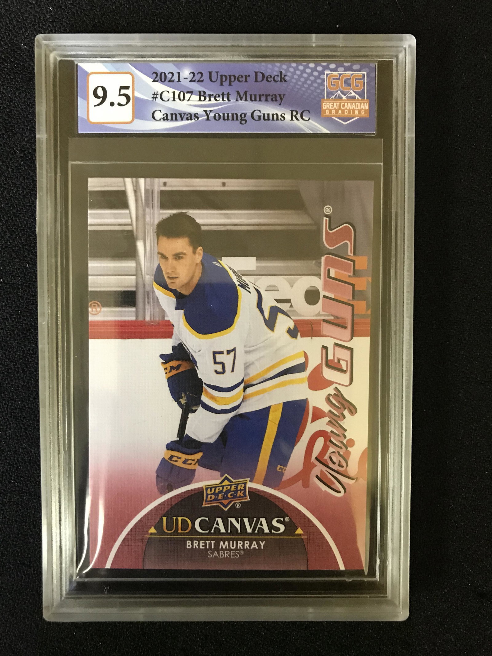 2021-22 UPPER DECK NO.C107 BRETT MURRAY CANVAS YOUNG GUNS RC (GCG 9.5): 2021-22 UPPER DECK NO.C107 BRETT MURRAY CANVAS YOUNG GUNS RC (GCG 9.5)