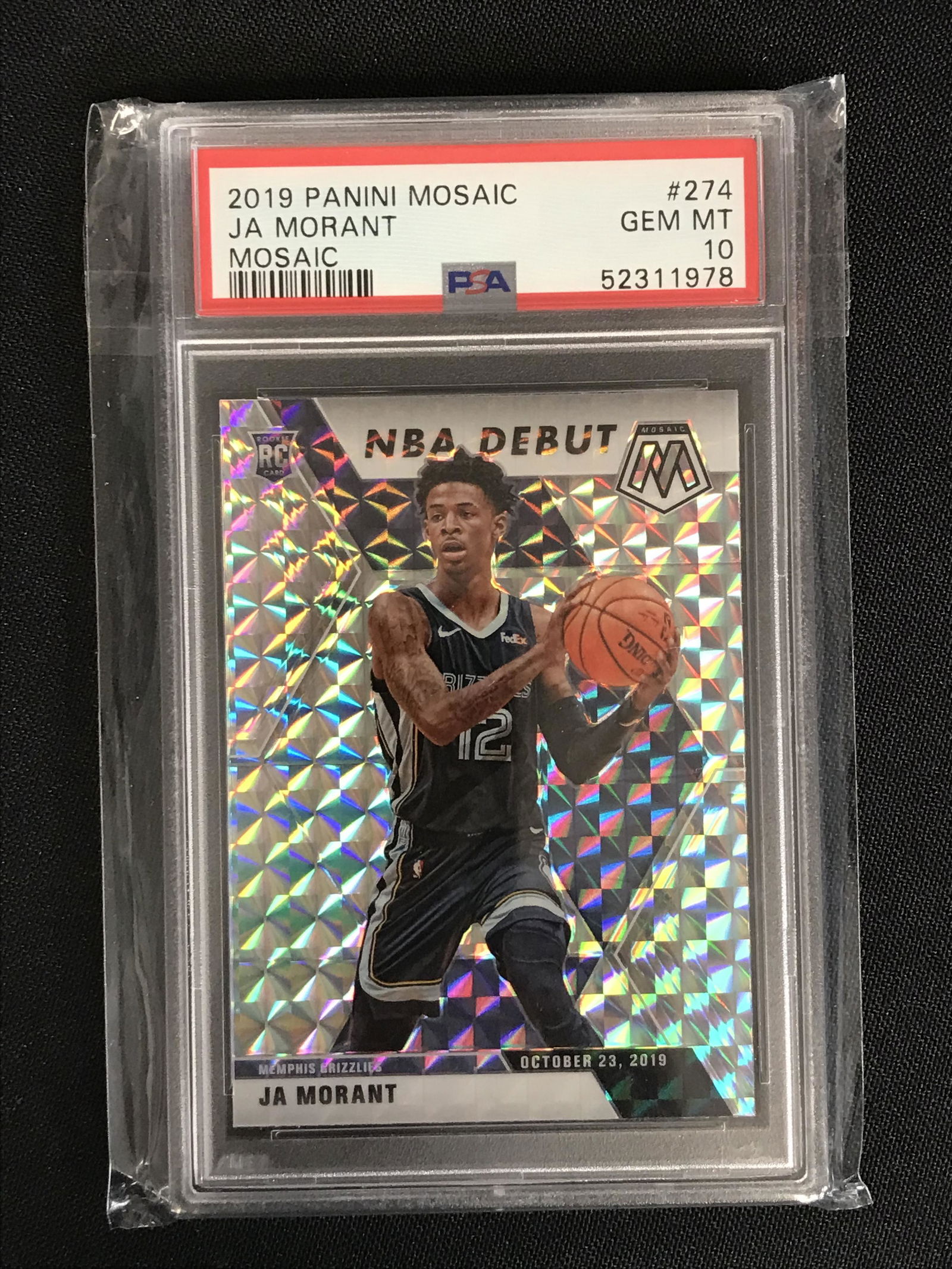 2019 PANINI MOSAIC JA MORANT RC (PSA 10) (1 of 1)