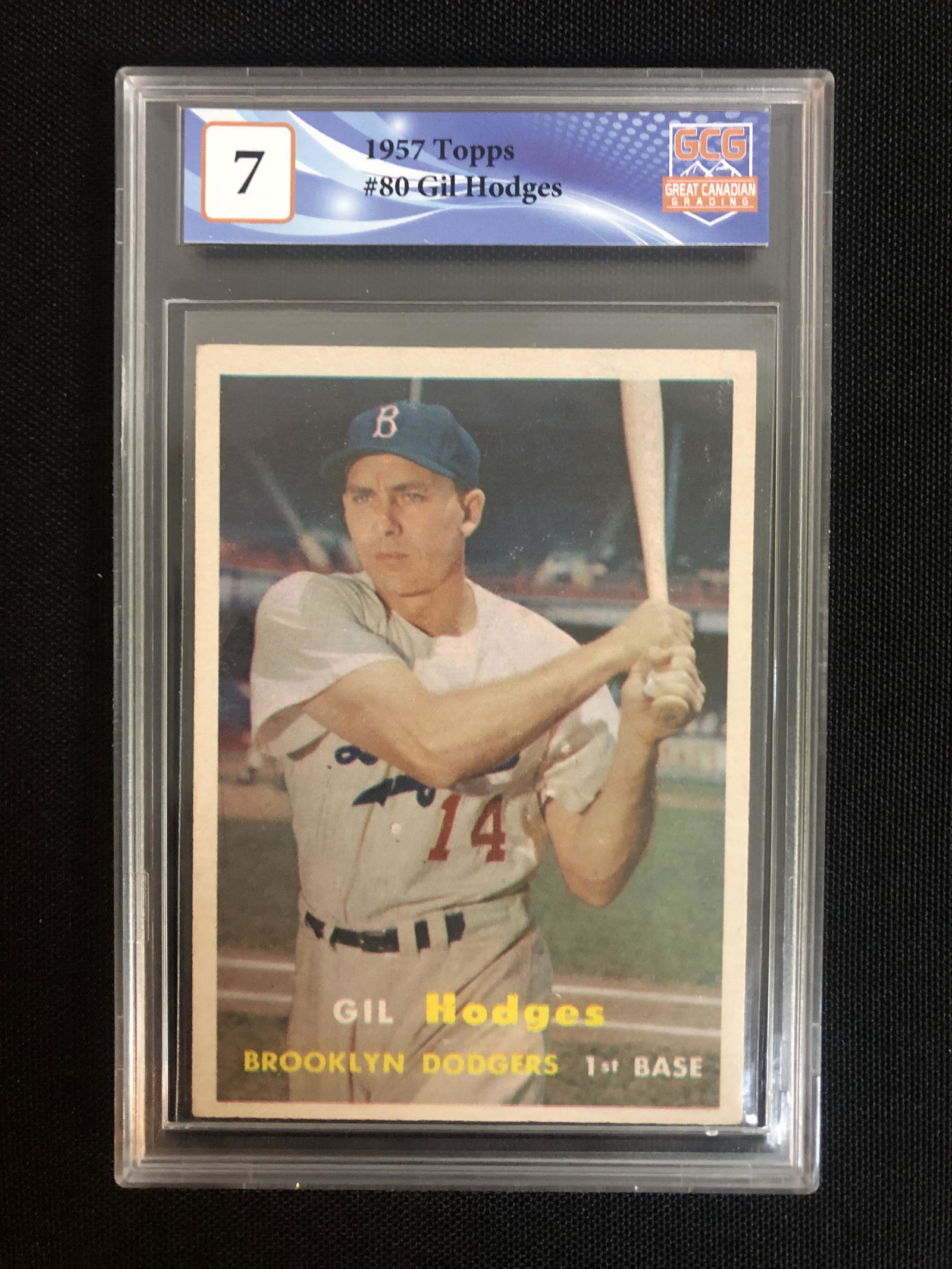 1957 TOPPS NO.80 GIL HODGES (GCG 7) (1 of 2)