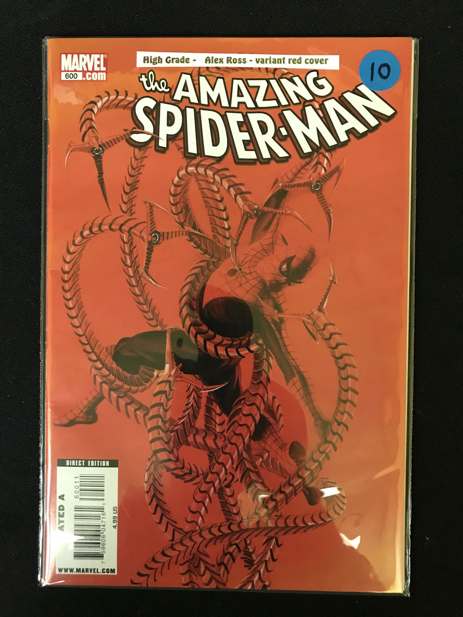 THE AMAZING SPIDER-MAN NO.600 (MARVEL COMICS) Alex Ross Red Cover (1 of 1)