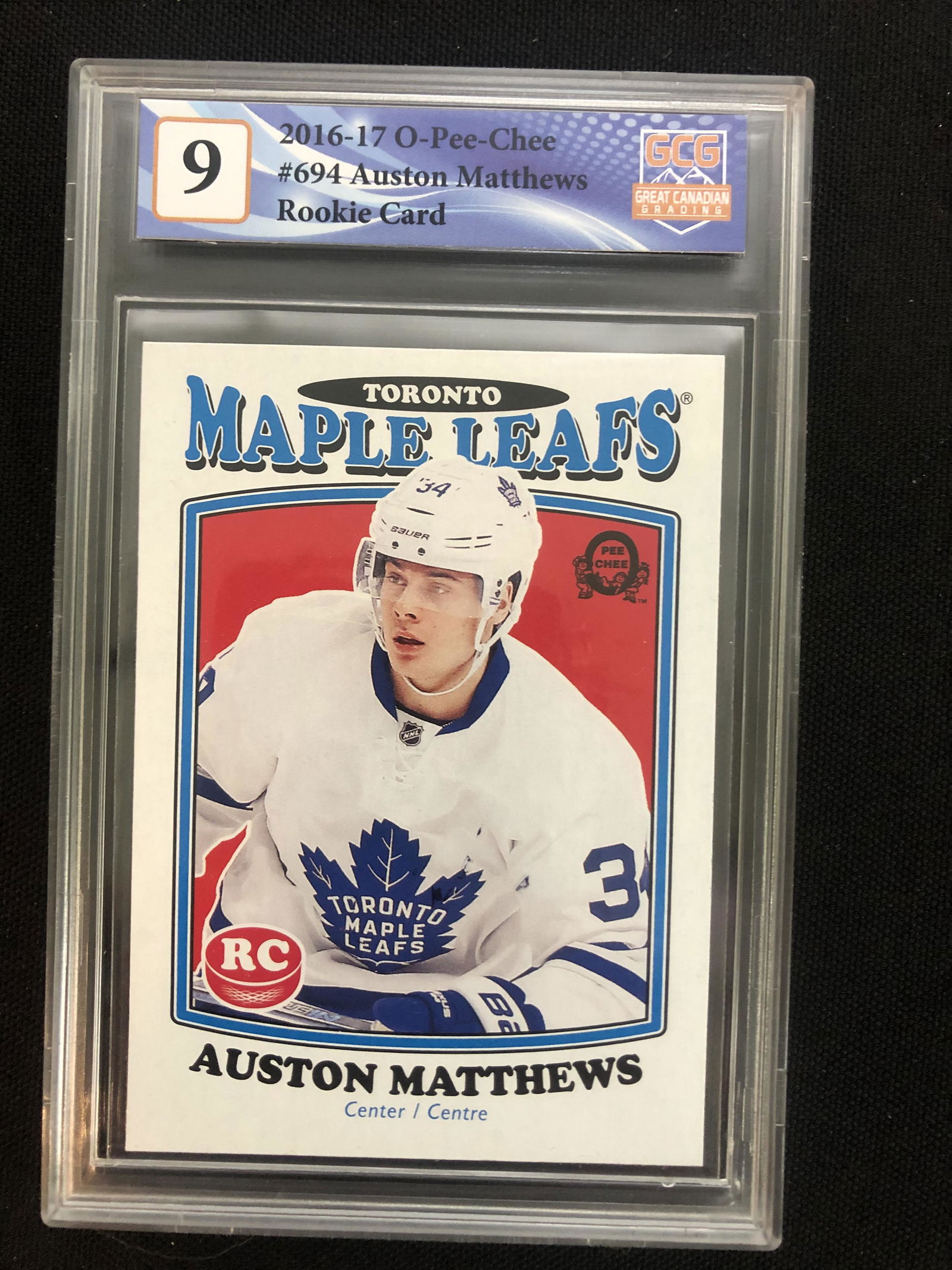 2016-17 O-PEE-CHEE NO.694 AUSTON MATTHEWS RC (GCG 9) (1 of 1)