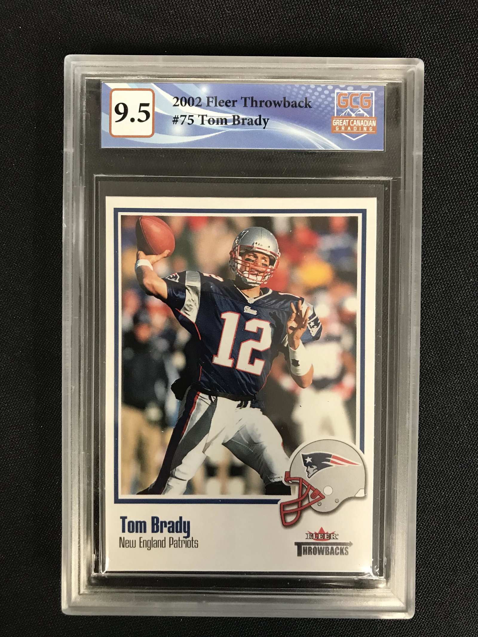 2002 FLEER THROWBACK NO.75 TOM BRADY (GCG 9.5) (1 of 1)