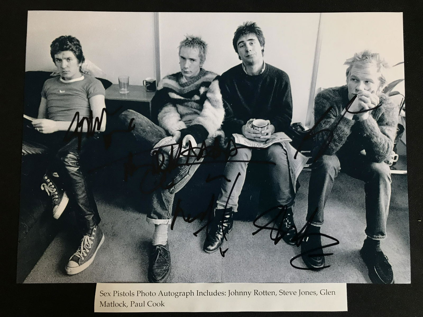SEX PISTOLS BAND SIGNED 8X10 (RA COA) (1 of 2)