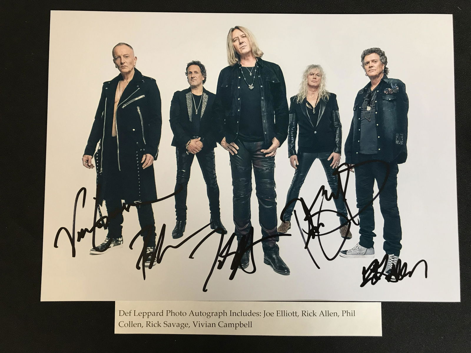 DEF LEPPARD BAND SIGNED 8X10 PHOTO (RA COA) (1 of 2)