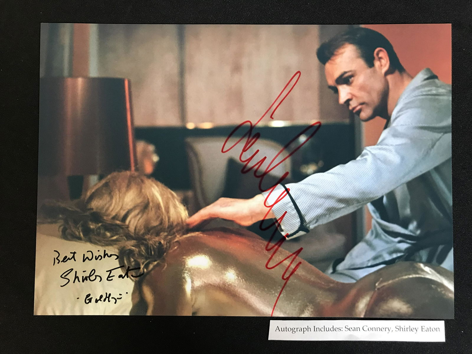 SEAN CONNERY, SHIRLEY EATON DUAL SIGNED 8X10 PHOTO (RA COA) (1 of 2)
